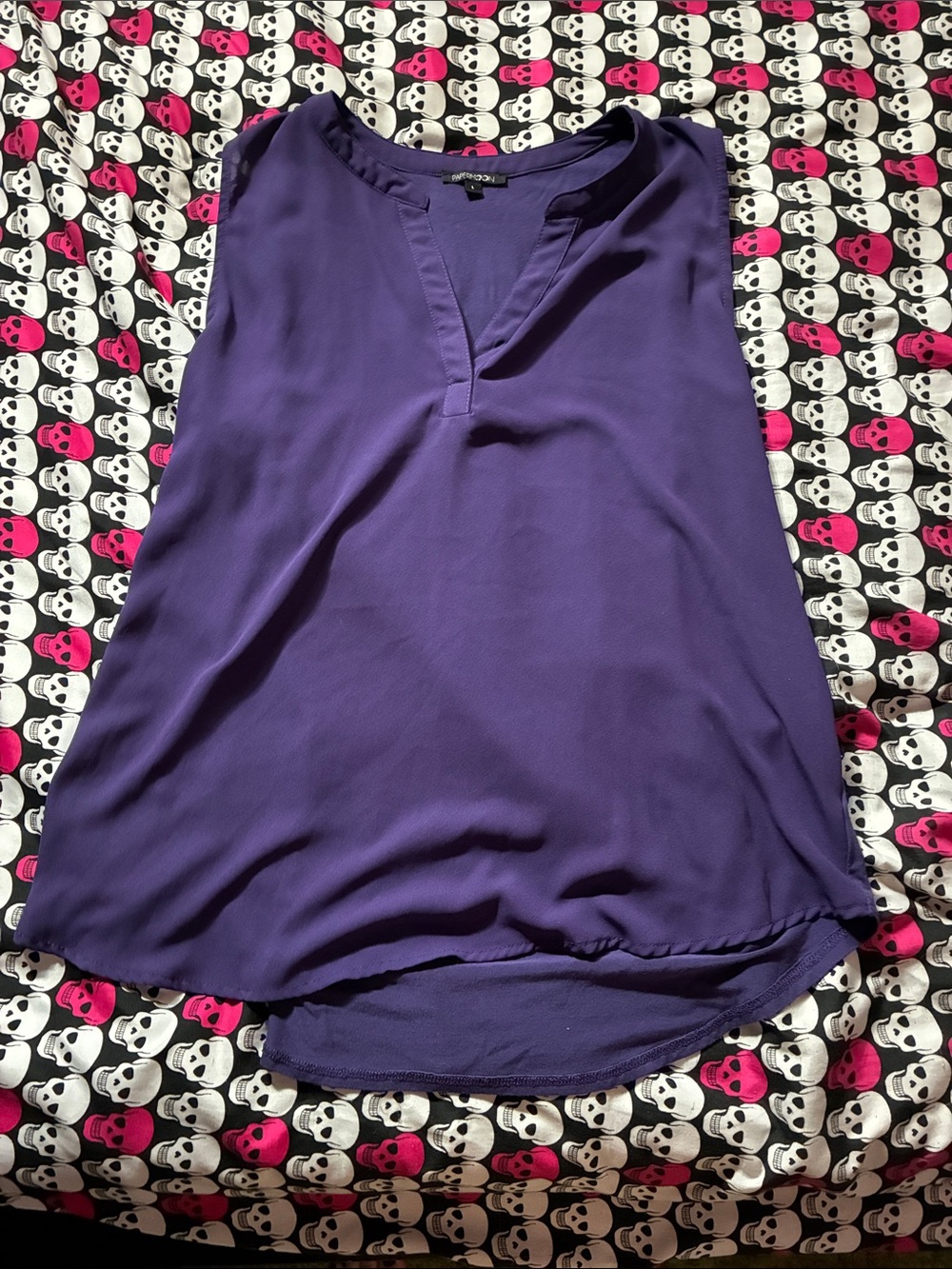 Blue violet sleeveless top